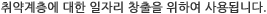 취약계층에 대한 일자리 창출을 위하여 사용됩니다.